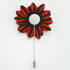 MP5404-Black Red Stripes Lapel Pin