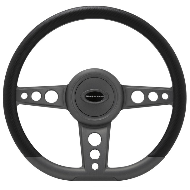 BILLET SPECIALTIES Steering Wheel 14in D- Shape Trans Am Gunmetal