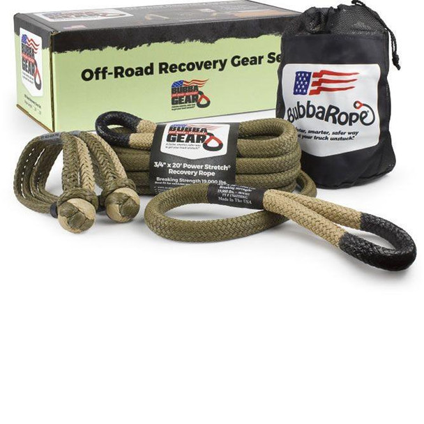 BUBBA GEAR Jeep Recovery Gear Set 3/4in x 20ft Desert Tan