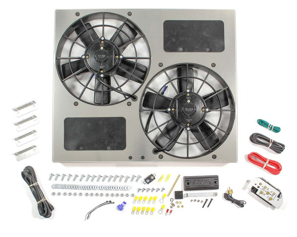 DERALE PWM Dual RAD Fan/ Aluminum Shroud Assembly