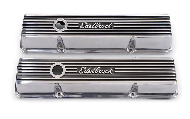 EDELBROCK Valve Cover Kit Elite II Series SBC Short