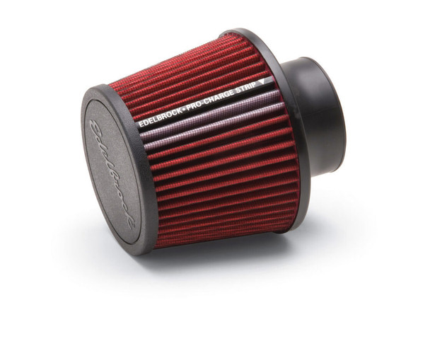 EDELBROCK Pro-Flo Air Filter Cone 6-1/2 Tall Red/Chrome