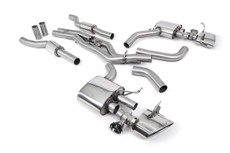 Cat Back System Resonated (Twin 80mm) with Polished Oval Trims - Requires OE system to be Cut - Designed for Customers who will be upgrading to Turbo Back in the Future - RS7 - C8 4.0 V8 bi-turbo (Non OPF/GPF Models-US/ROW) - 2019 - SSXAU940