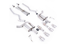 Cat-back - Active Valved Cat Back with X Pipe and GT-100 / 4' Brushed Titanium Tips - Mustang - 5.0 V8 GT (S650 Fastback) - 2024 - SSXFD427