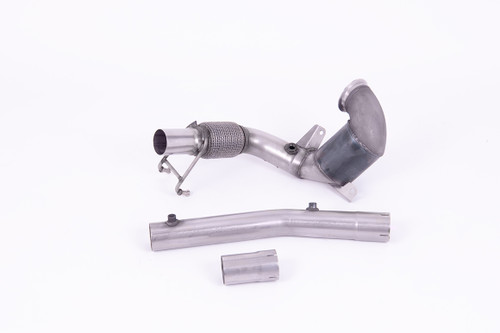 Cast Downpipe with HJS High Flow Sports Cat - Non-Resonated - Fits to Milltek Sport Cat Back includes OPF/GPF Bypass - A1 - 40TFSI 5 Door 2.0 (200PS) with OPF/GPF - 2019 - 2021 - SSXVW564