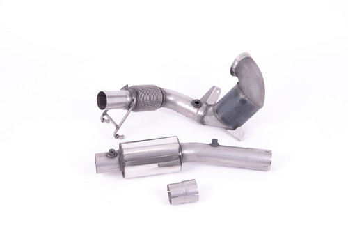 Cast Downpipe with HJS High Flow Sports Cat - Resonated - Fits to OE Cat Back includes OPF/GPF Bypass - Polo - GTI 2.0 TSI (AW 5 Door) - GPF/OPF Models Only - 2019 - 2021 - SSXVW552