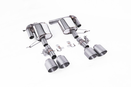 Rear Silencer(s) Valved Rear Silencers with GT-115 Brushed Titanium Tips - Requires OE Bracket to be cut Sport SVR 5.0 V8 Supercharged (Facelift) 2018 - SSXRR115