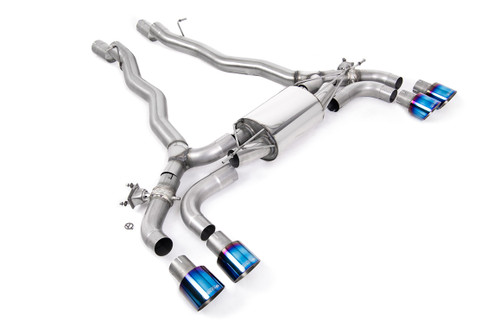 Axle Back Centre Resonator Back System with Burnt / Blue Titanium GT-100 Trims 5 Series M5 & M5 Competition 4.4l Twin Turbo F90 (Non OPF/GPF Cars) 2018 - SSXBM1177