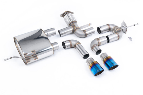 Cat-back Burnt/Blue Titanium GT-90 Tips - Retains OE Valve Control A110 A110S 1.8TCe 2018 - SSXRN429