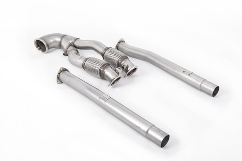 Large-bore Downpipe and De-cat - V2 Downpipe with Decat - Fits both OE and Milltek Sport Cat Back Systems - RS3 - Saloon/Sedan 400PS (8Y MQB EVO) - Non-OPF - 2022 - SSXAU888