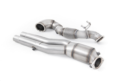 Large Bore Downpipe and Hi-Flow Sports Cat - Fits both OE and Milltek Sport Cat Back Systems - Requires Stage 2 ECU Software - RS3 - Saloon/Sedan 400PS (8Y MQB EVO) - OPF - 2021 - SSXAU818