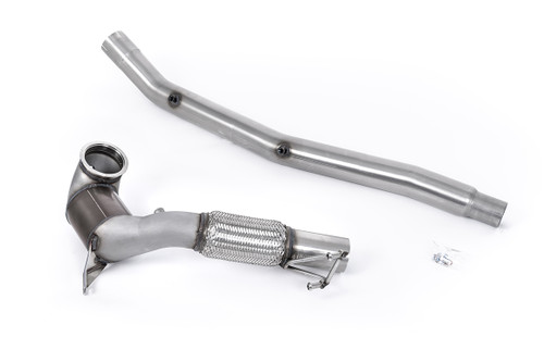 Large Bore Downpipe and Hi-Flow Sports Cat - No CEL - 94mm / 3.7inch ID Turbo Outlet to 80mm / 3.15inch Downpipe with 200CPSI HJS Cat - Fits with OE Cat Back System Only - S3 - 2.0TFSI Quattro Saloon/Sedan 310 8Y (USA/Non-OPF) - 2022 - SSXVW673