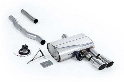 Particulate Filter-back - GPF Back with Polished GT-90 Trims - Valved System (OE Requires Cutting ) - Mk3 - (F56) Mini Cooper S 2.0 Turbo UK/Euro LCI with OPF - 2019 - SSXM472