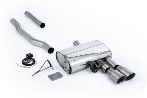 Particulate Filter-back - GPF Back with Titanium GT-90 Trims - Valved System (OE Requires Cutting ) - Mk3 - (F56) Mini Cooper S 2.0 Turbo UK/Euro LCI with OPF - 2019 - SSXM474
