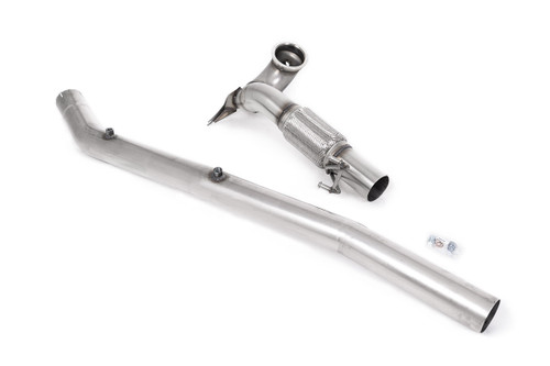 Large-bore Downpipe and De-cat - 94mm / 3.7inch ID Turbo Outlet to 80mm / 3.15inch Downpipe with Decat - Fits with Milltek Cat Back System Only - Golf - Mk8 R 2.0 TSI 320PS (Non-GPF/North American Cars) - 2022 - SSXVW676