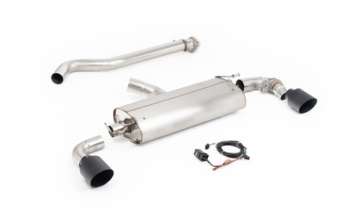 Valved Straight Pipe System with Cerakote Black Tips -  Toyota Yaris Gen 2 - GR 1.6T (OPF/GPF Models Only) 2024 - SSXTY244