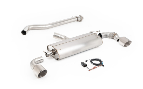 Valved Straight Pipe System with Brushed Titanium Tips -  Toyota Yaris Gen 2 - GR 1.6T (OPF/GPF Models Only) 2024 - SSXTY245