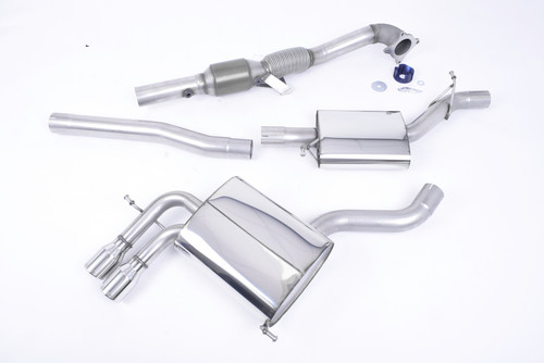 Turbo-back including Hi-Flow Sports Cat - Resonated (Quieter) - A3 - 2.0T FSI quattro 5 door SportBack - 2004-2012 - SSXAU044