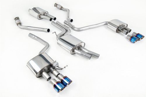 Cat-back - Quad Burnt Titanium Tips - SQ5 - 3.0 TFSI Supercharged - 2013-2016 - SSXAU670