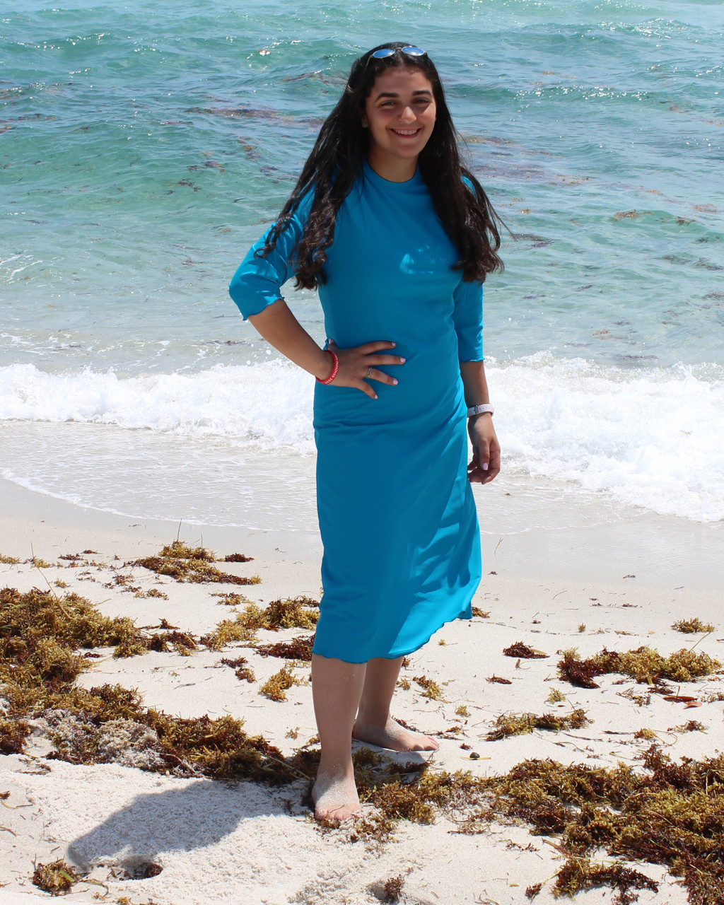 Aqua Modesta-Ladies modest swim dress style 2600A-1