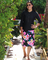 style 2637 swim top-rash guard in solid black