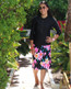 style 2637 swim top-rash guard in solid black