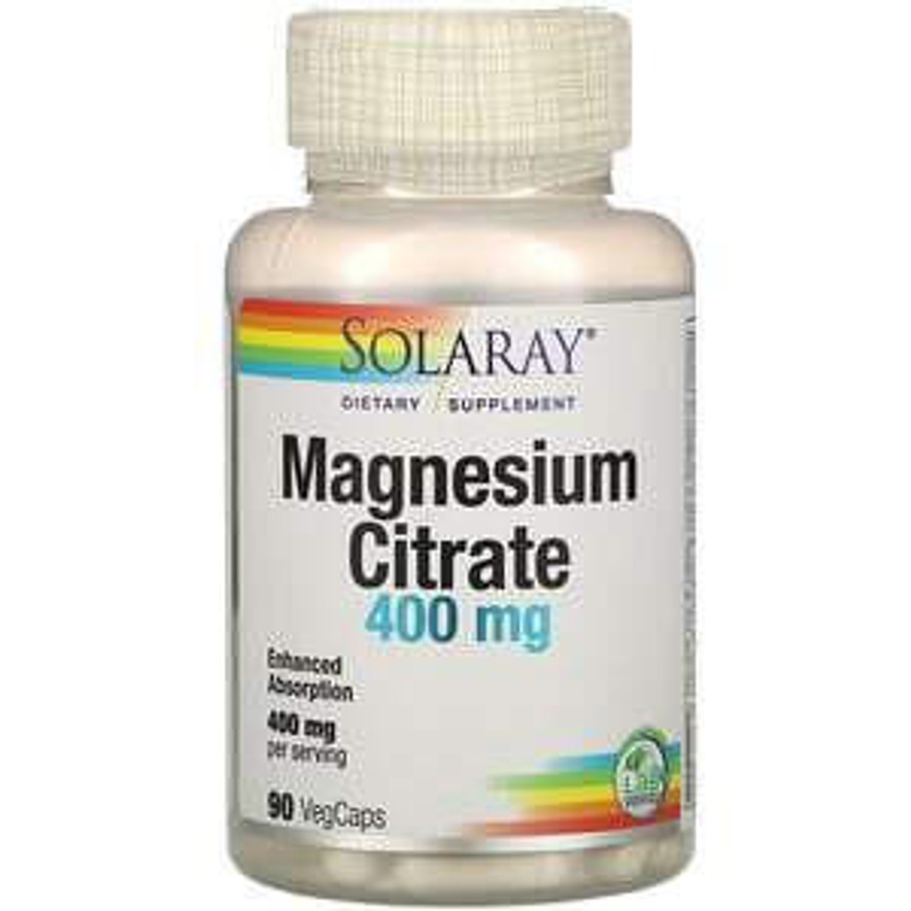 Solaray Magnesium Citrate 400MG 90 Caps Anti-Inflammatory Support