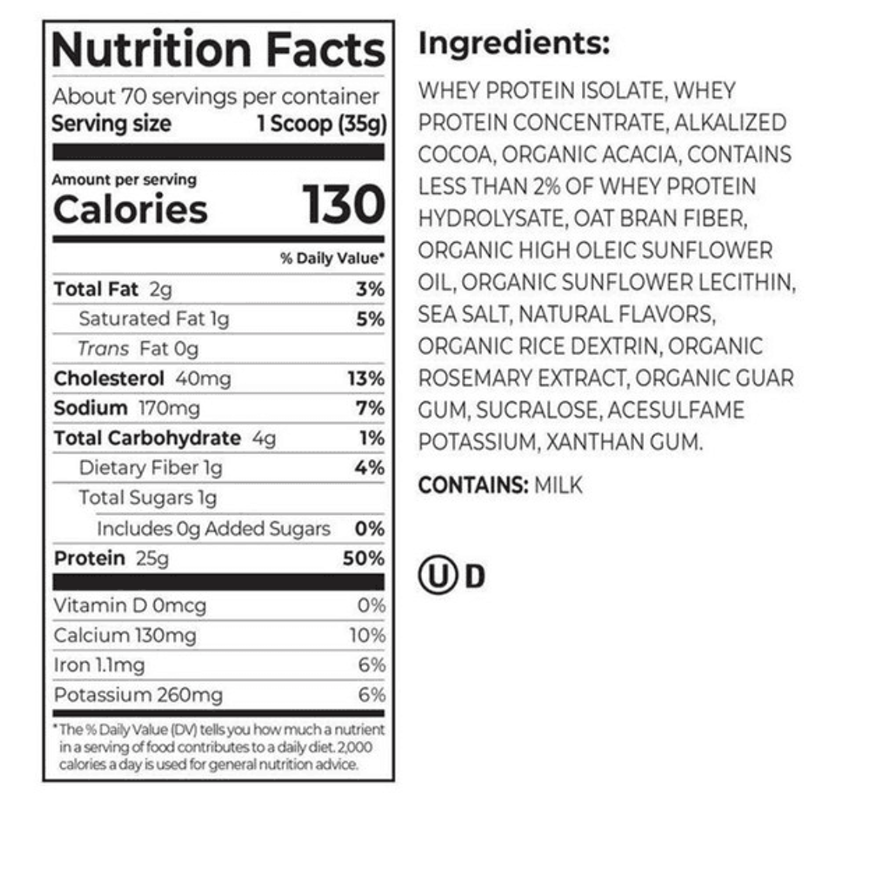 Kirkland Whey Protein Powder - 5lb Chocolate
