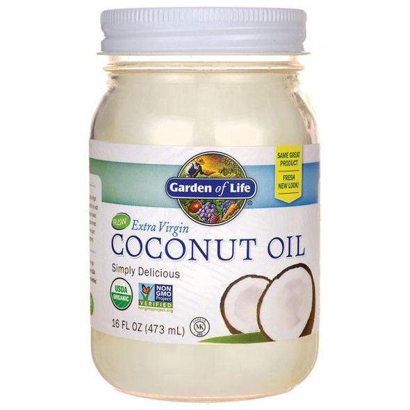  Garden of Life 100% Organic Extra Virgin Coconut Oil 16 oz 