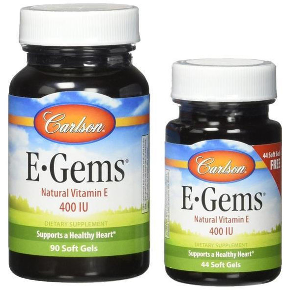  Carlson E-Gems 400 IU 134 Softgels 