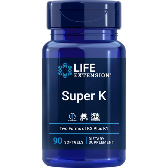  Life Extension Super K w/ Two Forms of K2+K1 90 Softgels 