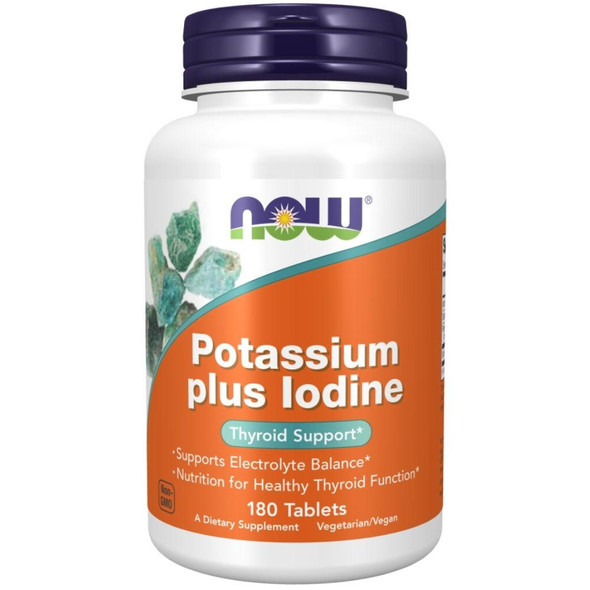  Now Foods Potassium Plus Iodine 180 Tablets 