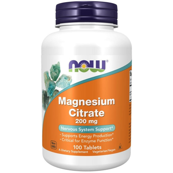  Now Foods Magnesium Citrate 200mg 100 Tablets 