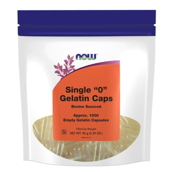  Now Foods Single 0 Gelatin Caps 1000 Capsules 