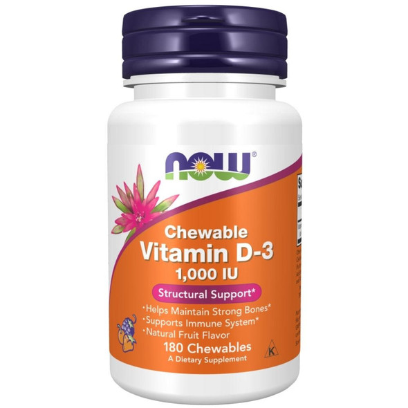  Now Foods Vitamin D-3 1000IU 180 Chews 