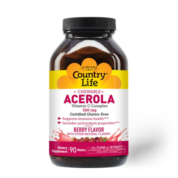  Country Life Acerola 500mg 90 Wafers 