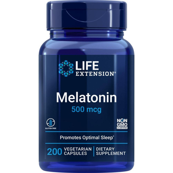  Life Extension Melatonin 500mcg 200 Veg Caps 