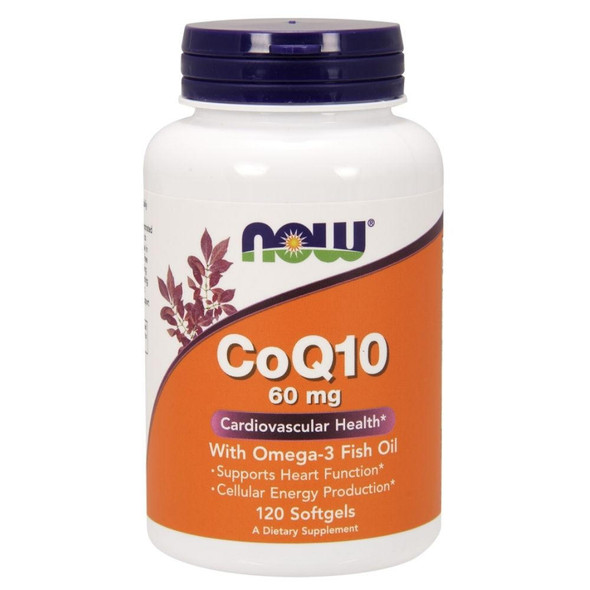  Now Foods CoQ10 60mg With Omega-3 120 Softgels 