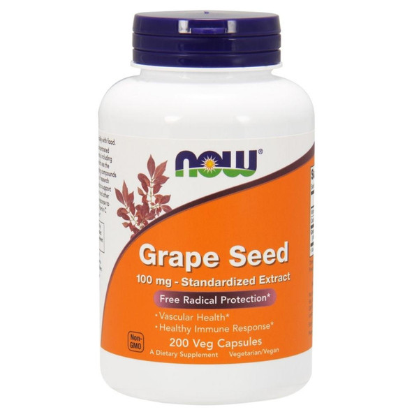  Now Foods Grape Seed Extract 100mg 200 Veg Capsules 