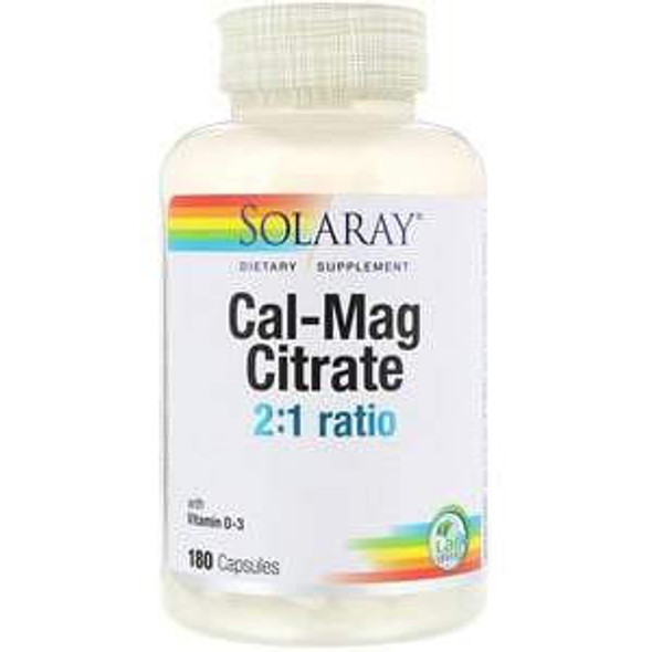  Solaray Cal-Mag Citrate & D 180 Caps 