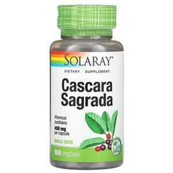  Solaray Cascara Sagrada 450mg 100 Caps 