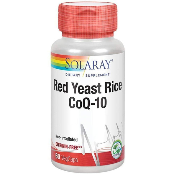  Solaray Red Yeast Rice +CoQ-10 60 Caps 