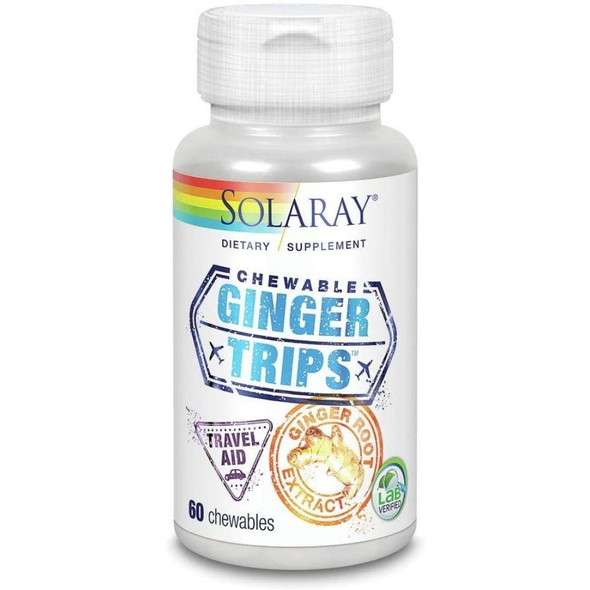  Solaray Ginger Trips 60 Chewables 