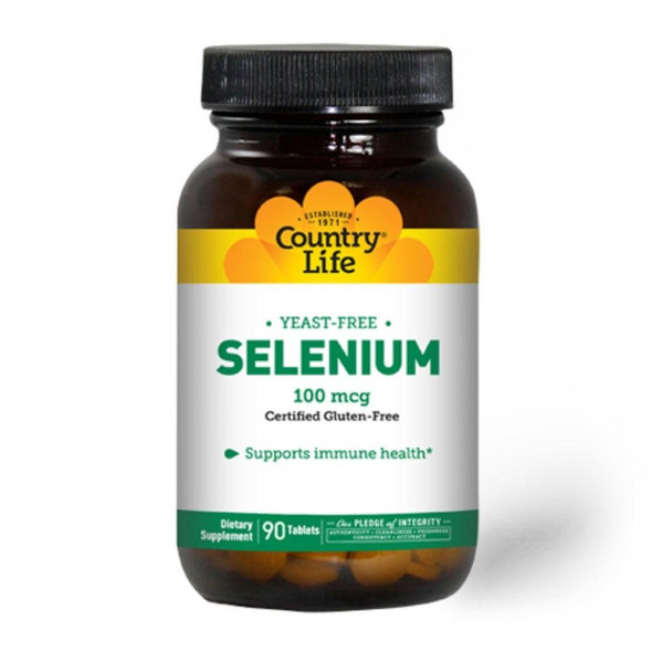  Country Life Selenium Yeast Free 100mcg 90 Tablets 
