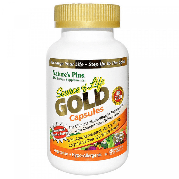  Nature's Plus Source of Life Gold 90 Vege Capsules 