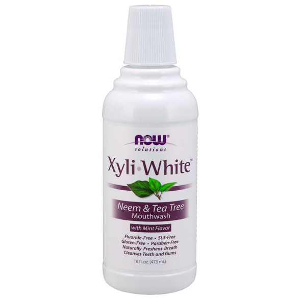  Now Foods Xyli White Neem & Tea Tree Mouthwash 16 fl. oz. 