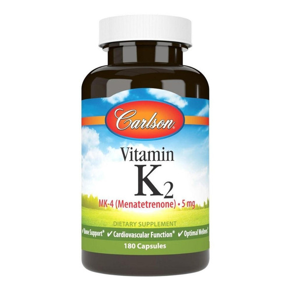  Carlson Vitamin K2 5mg 180 Capsules 