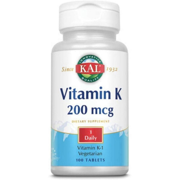  Kal Vitamin K 200mcg 100 Tablets 