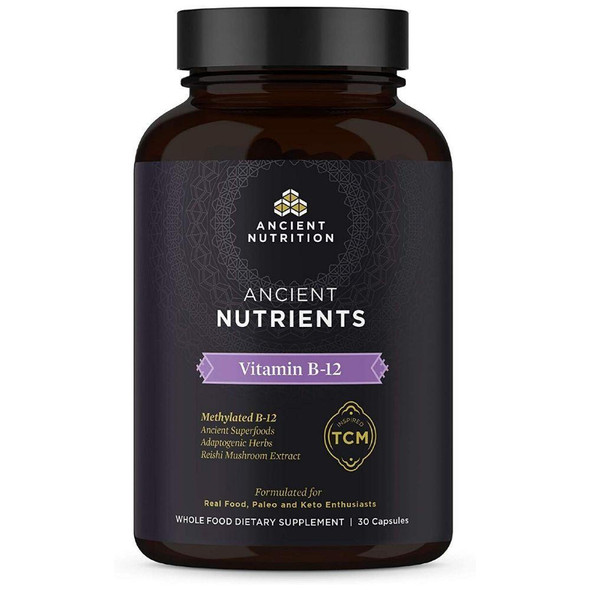  Ancient Nutrition Ancient Nutrients Vitamin B-12 30 Capsules 