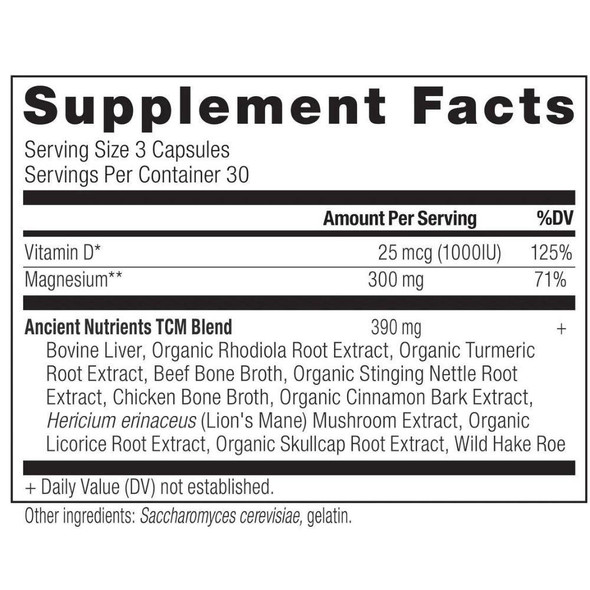  Ancient Nutrition Ancient Nutrients Magnesium 90 Capsules 